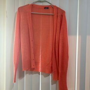 J-crew coral cardigan